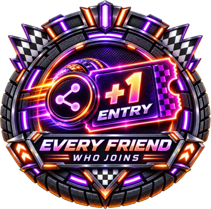 Plus one entry for every friend who joins